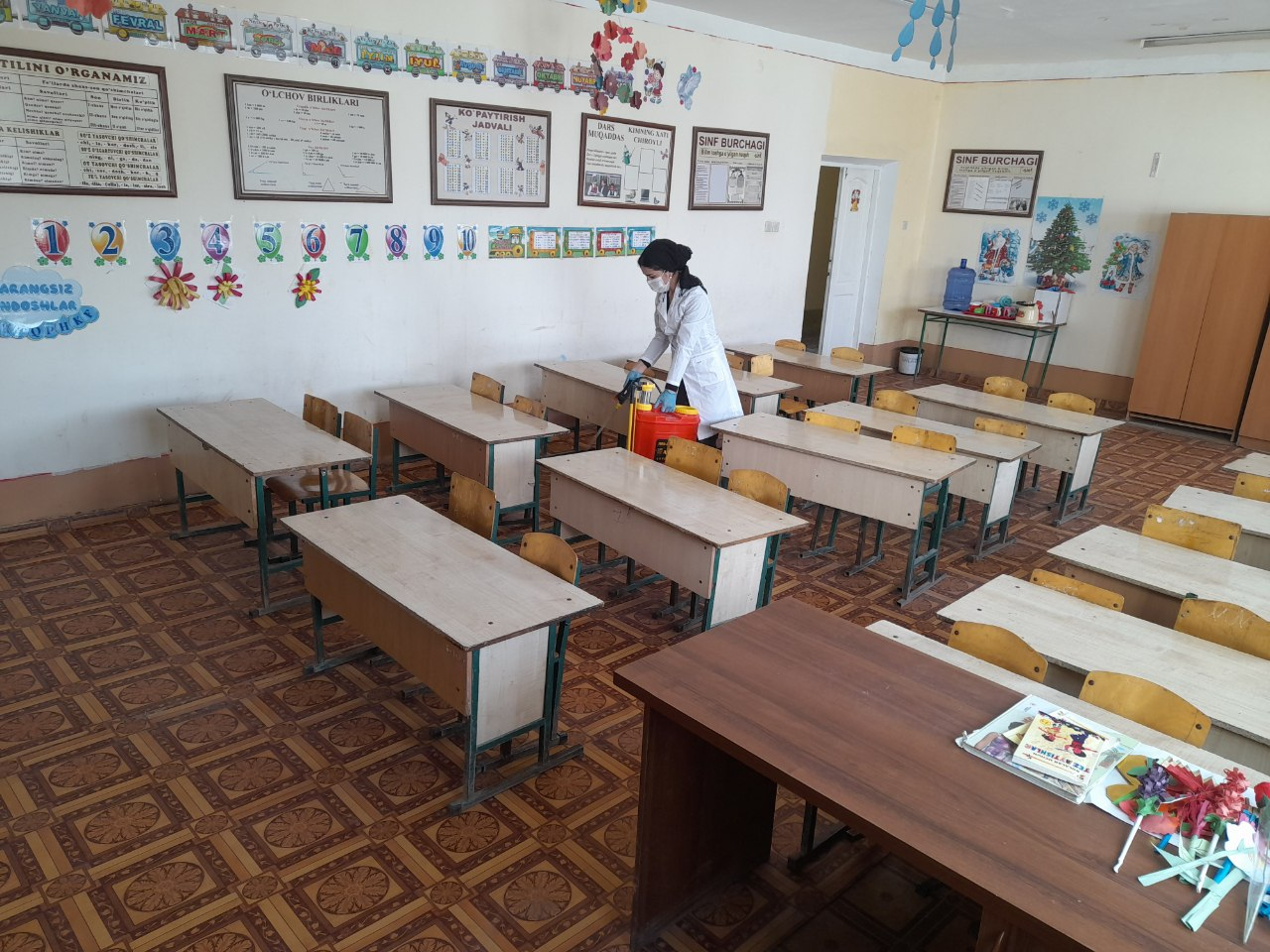 Maktablarda profilaktik dezinfeksiya ishlari o'tkazildi