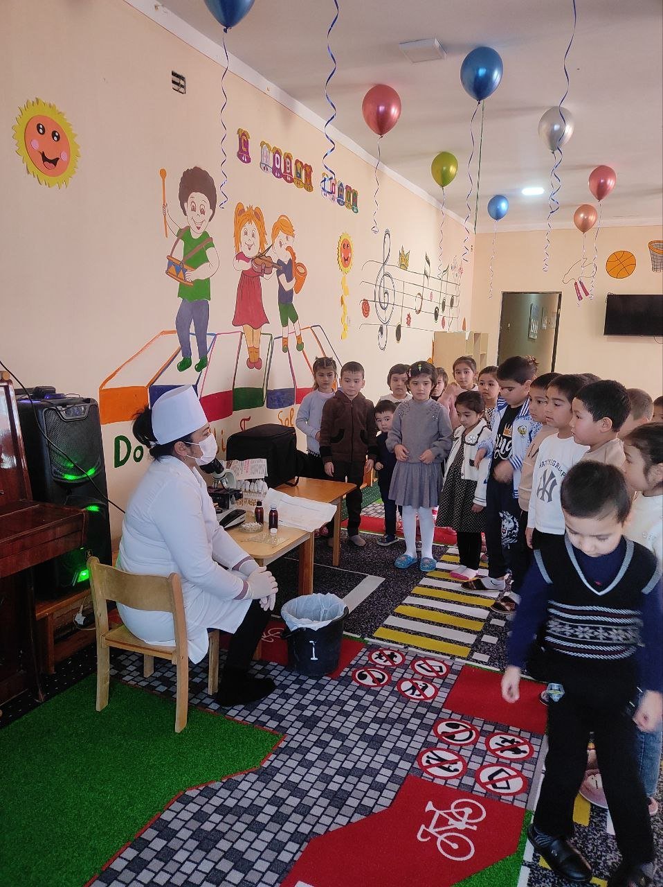 Sanepidqo‘mita Xorazm viloyati Shovot tuman bo'limi xodimlari tomonidan 2025 yil I chorak ish rejasiga asosan 7-sonli Davlat maktabgacha ta'lim muassasasida