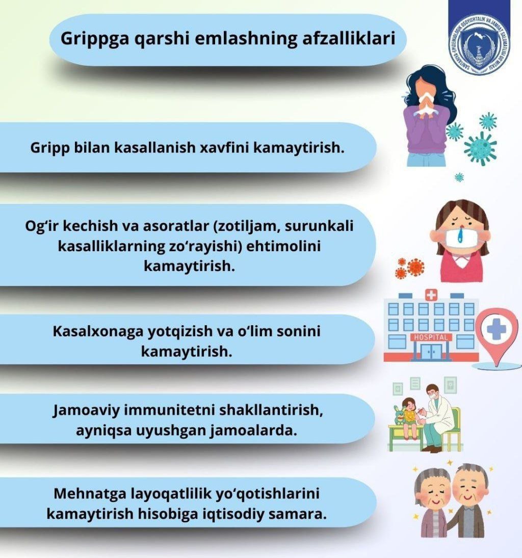 Emlash – grippdan himoyalanishning eng samarali usuli