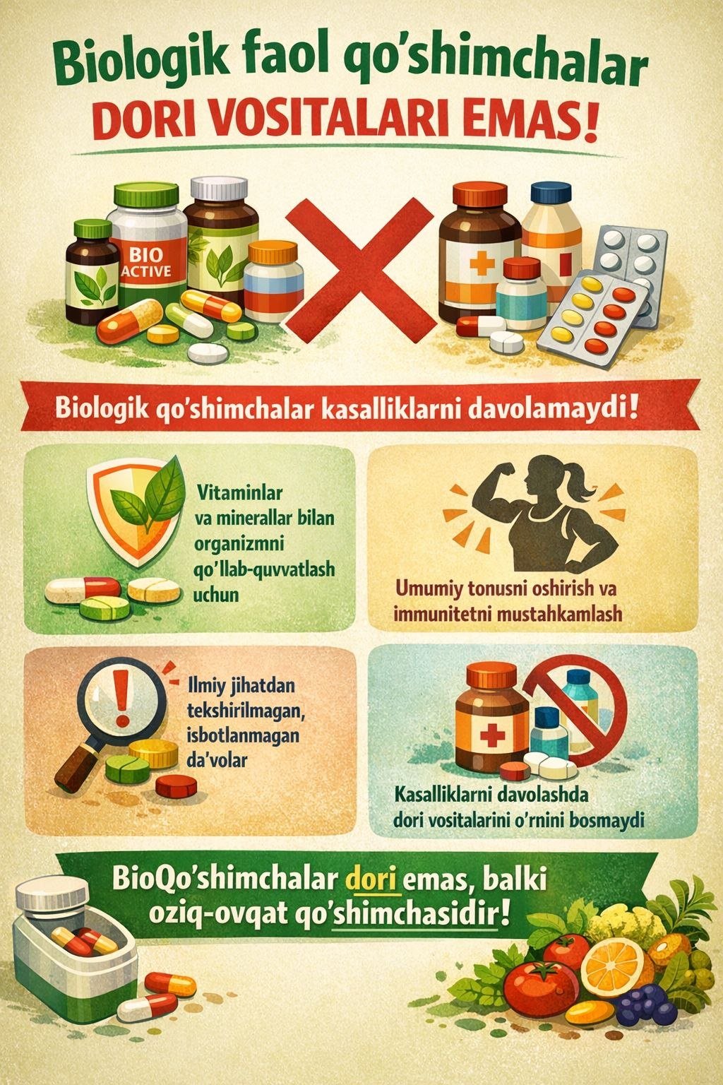 Biologik faol qo‘shimchalar nima?